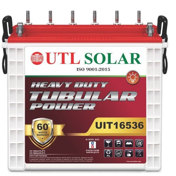 UIT 16536 | UTL 150AH Solar Tubular Battery for Inverter