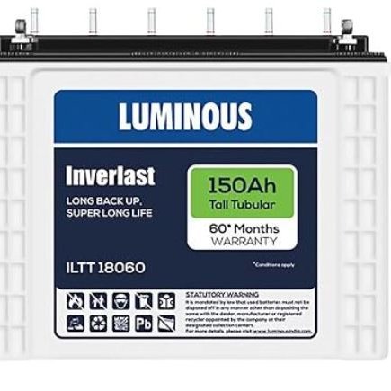 Luminous ILTT 18060 150Ah Tall Tubular Plate Inverter Battery