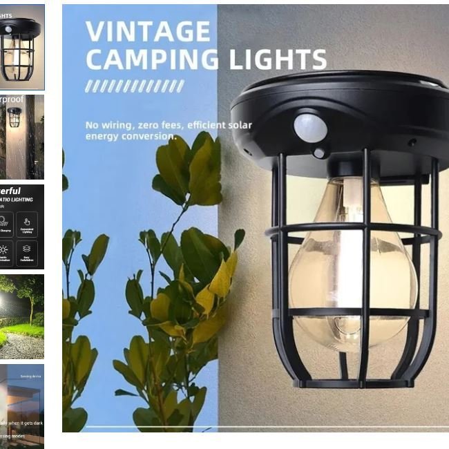 CL-T66 Outdoor Solar Wall Light Human Body Sensor Tungsten Solar Lamp