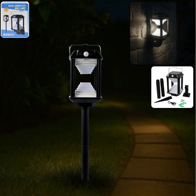 Solar Induction LED Wall Lamp – Motion Sensor Outdoor Light