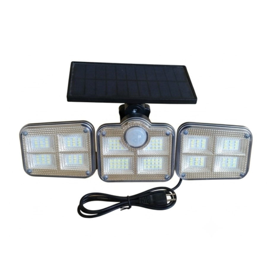 3 Head Outdoor Solar Motion Sensor Wall Light